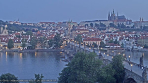 Město Praha - Pražský hrad, Karlův most, Vltava - 17.6.2025 v 04:30