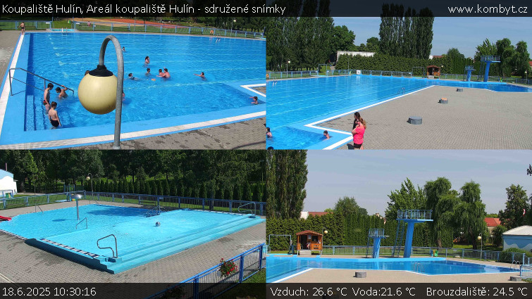 Koupaliště Hulín - Areál koupaliště Hulín - sdružené snímky - 18.6.2025 v 10:30 Koupaliště Hulín - Areál koupaliště Hulín - sdružené snímky - 18.6.2025 v 10:30