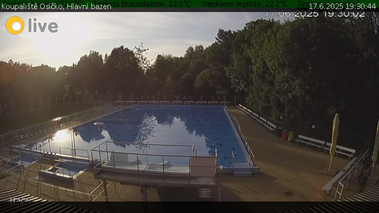 Koupaliště Osíčko - Hlavní bazen - 17.6.2025 v 19:30 Koupaliště Osíčko - Hlavní bazen - 17.6.2025 v 19:30