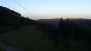 Skiareál Klínovec - Sjezdovka Jáchymovská, lanovka Prima Express - 23.5.2025 v 05:45