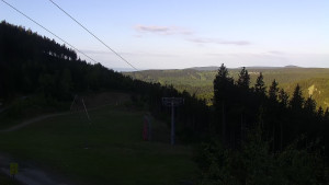 Skiareál Klínovec - Sjezdovka Jáchymovská, lanovka Prima Express - 23.5.2025 v 06:45
