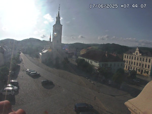 Město Kašperské Hory - Náměstí, koste sv. Markéty - 17.6.2025 v 07:45